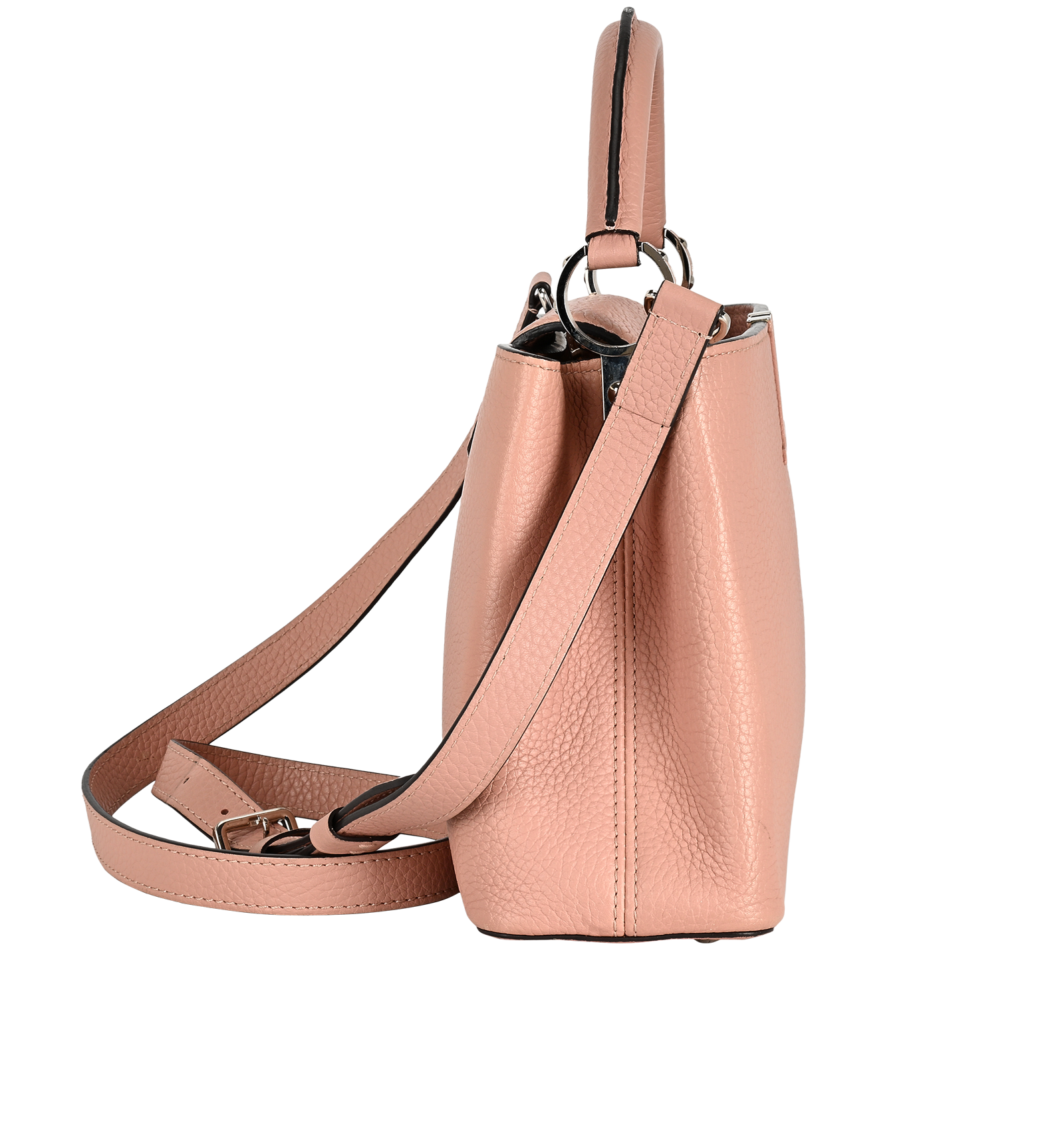 Capucines BB, &pound;2,800, Handbags, Pink, Leather, Side view